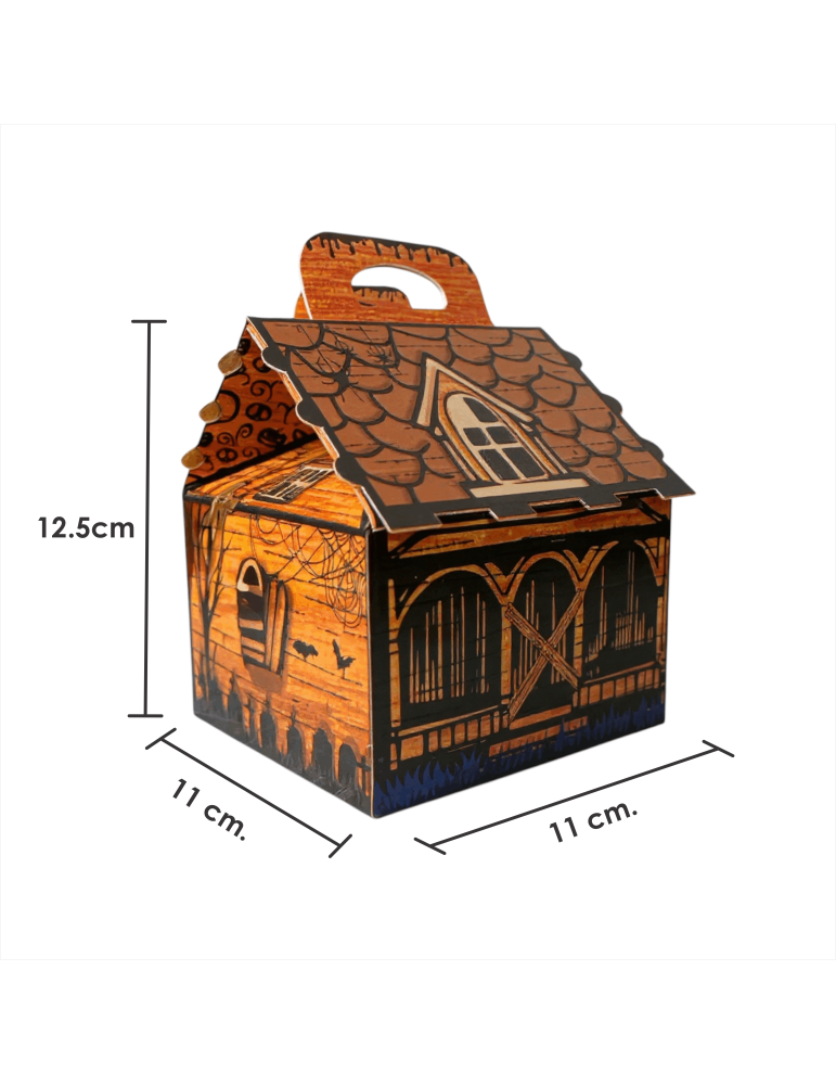 Caja Tipo Box Lunch Mini Casa Embrujada