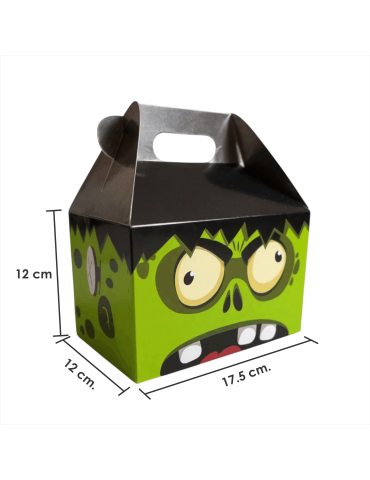 Caja Tipo Box Lunch Halloween Frankenstein