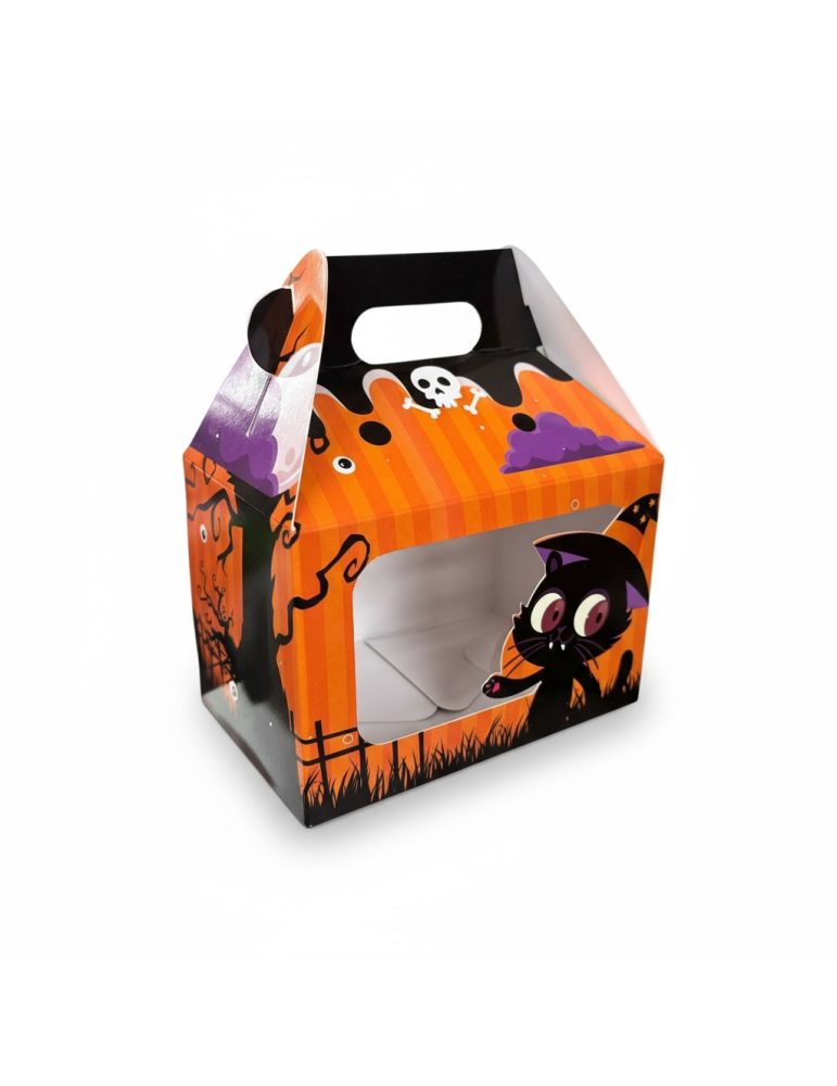 Caja Tipo Box Lunch Chica Con Ventana Halloween Día de Muertos