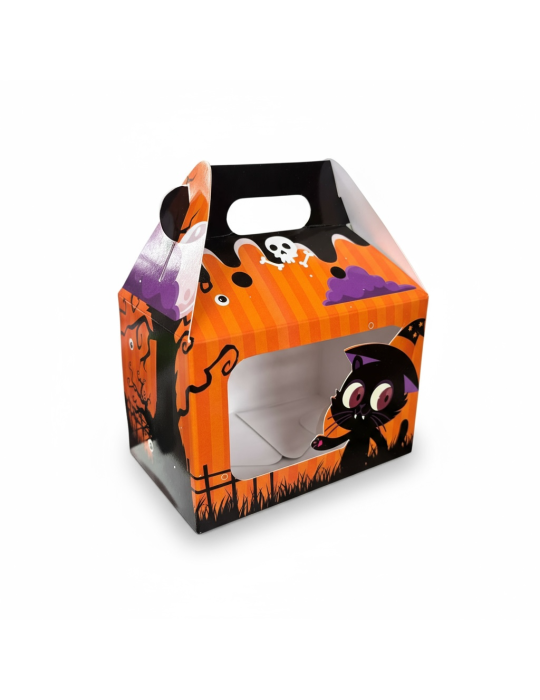 Caja Tipo Box Lunch Chica Con Ventana Halloween Día de Muertos