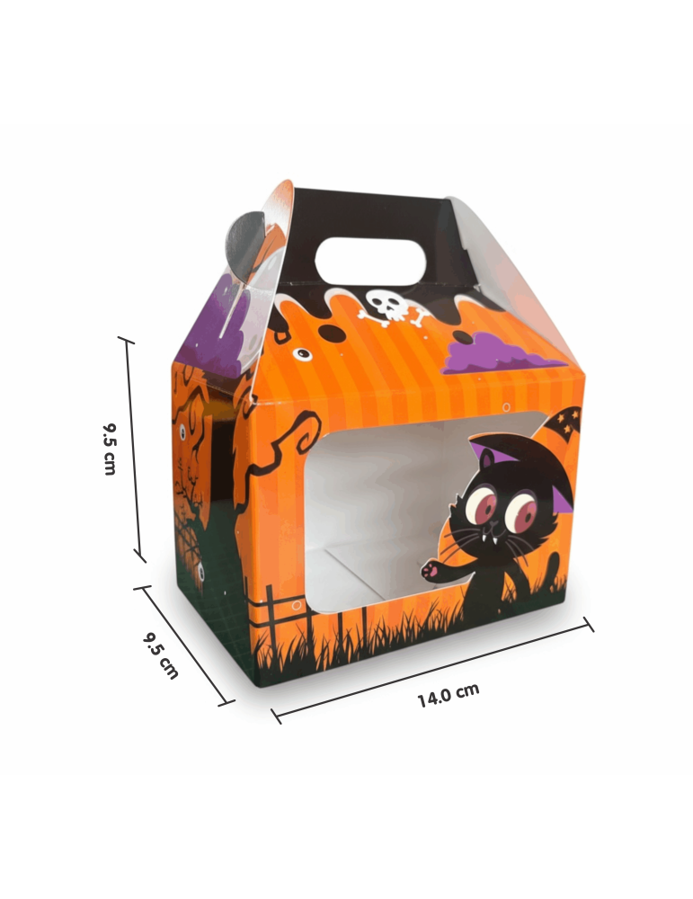 Caja Tipo Box Lunch Chica Con Ventana Halloween Día de Muertos