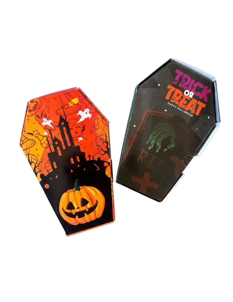 Caja Tipo Dulcero Diseño Ataúd Halloween