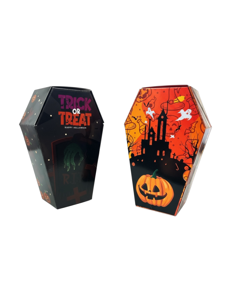 Caja Tipo Dulcero Diseño Ataúd Halloween