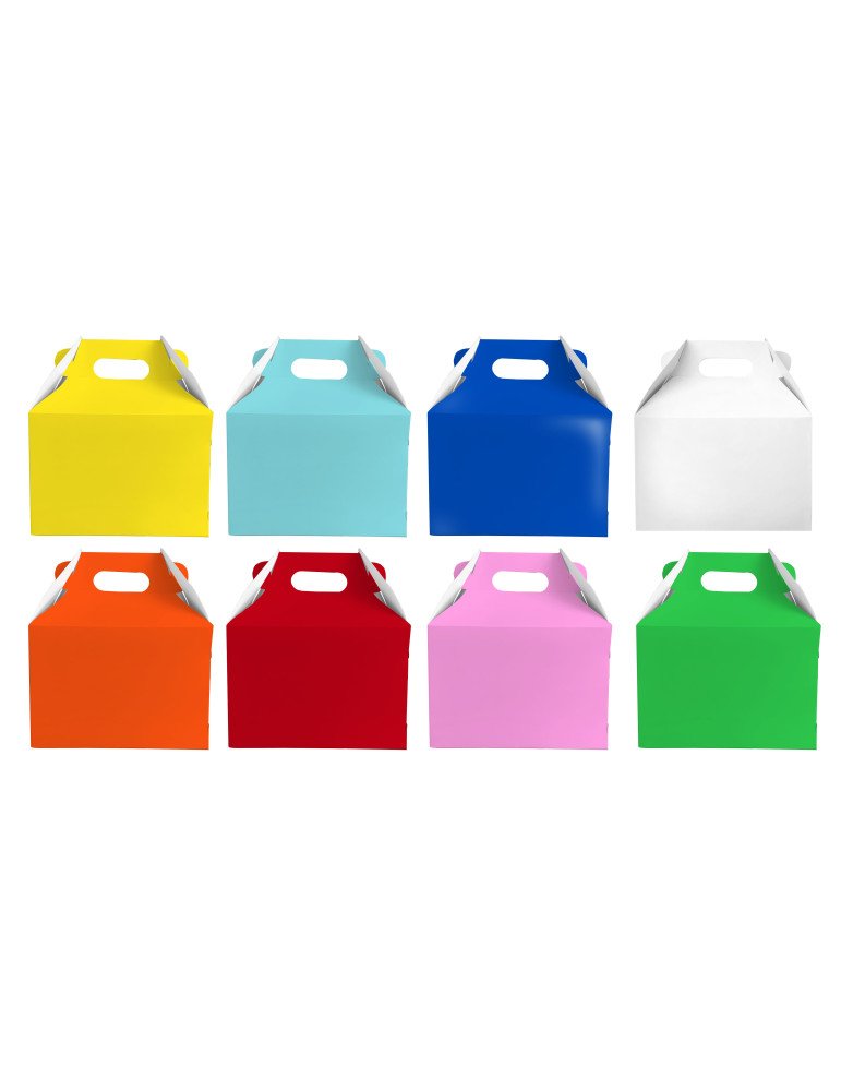 Caja Mediana Tipo Box Lunch de Colores