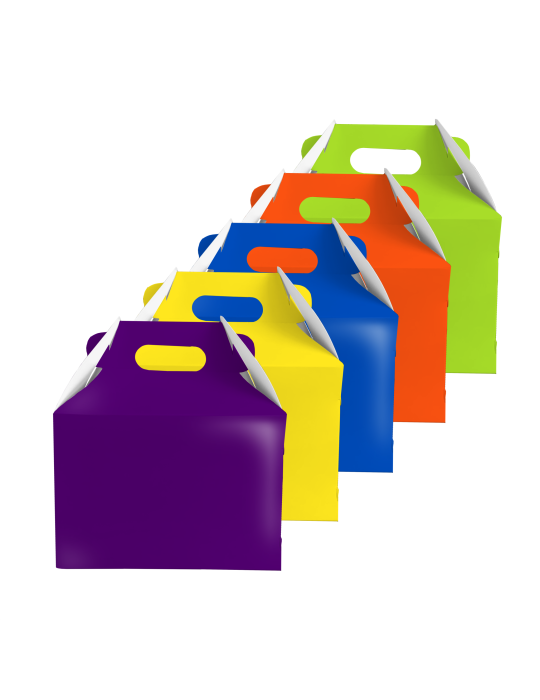 Caja Mediana Tipo Box Lunch de Colores