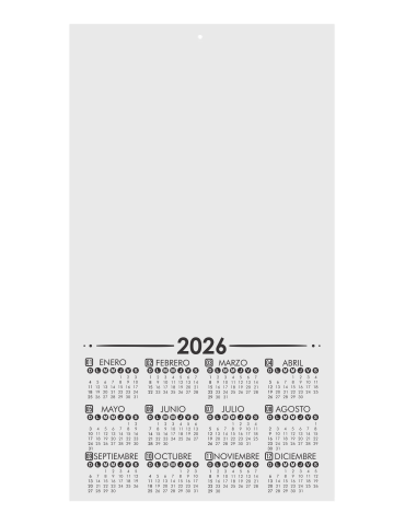 Calendario 2025 De Pared Para Sublimar Acabado Brillante