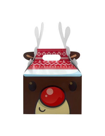 Caja Tipo Box Lunch Reno Navideño 2