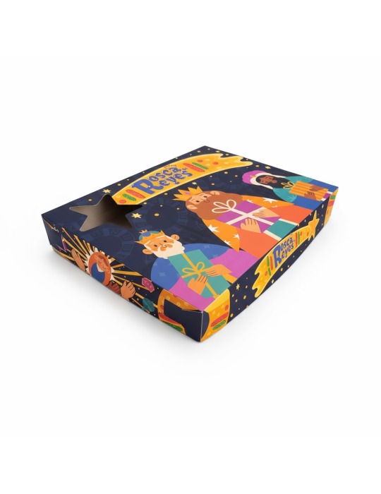 Caja Chica Con Tapa Para Rosca de Reyes