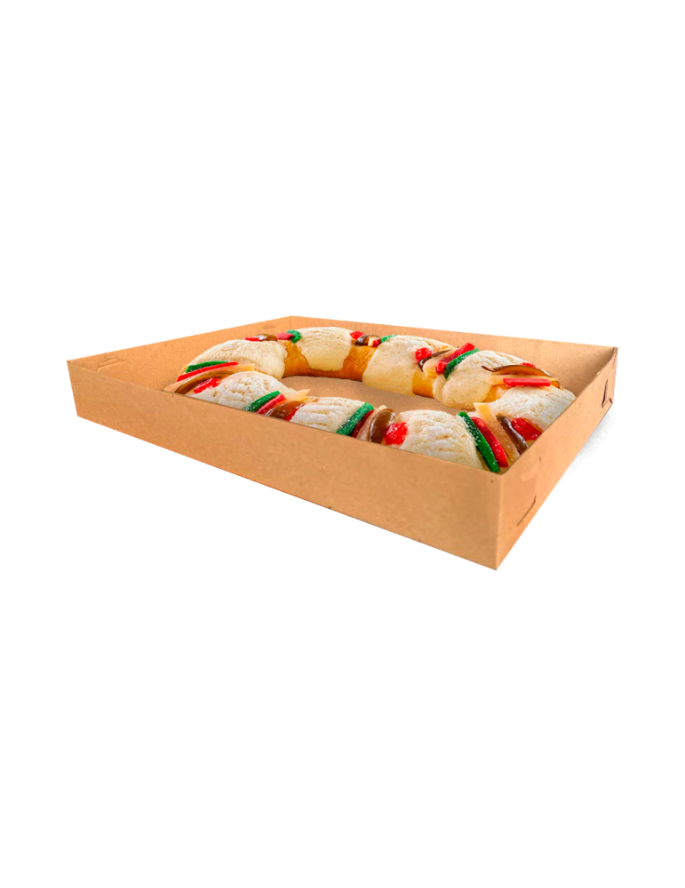 Caja Chica Con Tapa Para Rosca de Reyes