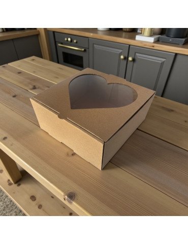 Caja De Cartón Microcorrugado Mailbox Grande Con Ventana De Acetato Corazón 2