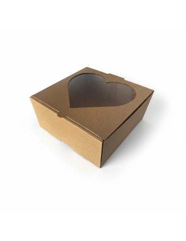 Caja De Cartón Microcorrugado Mailbox Grande Con Ventana De Acetato Corazón