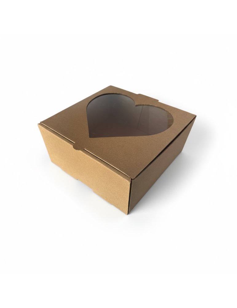 Caja De Cartón Microcorrugado Mailbox Grande Con Ventana De Acetato Corazón