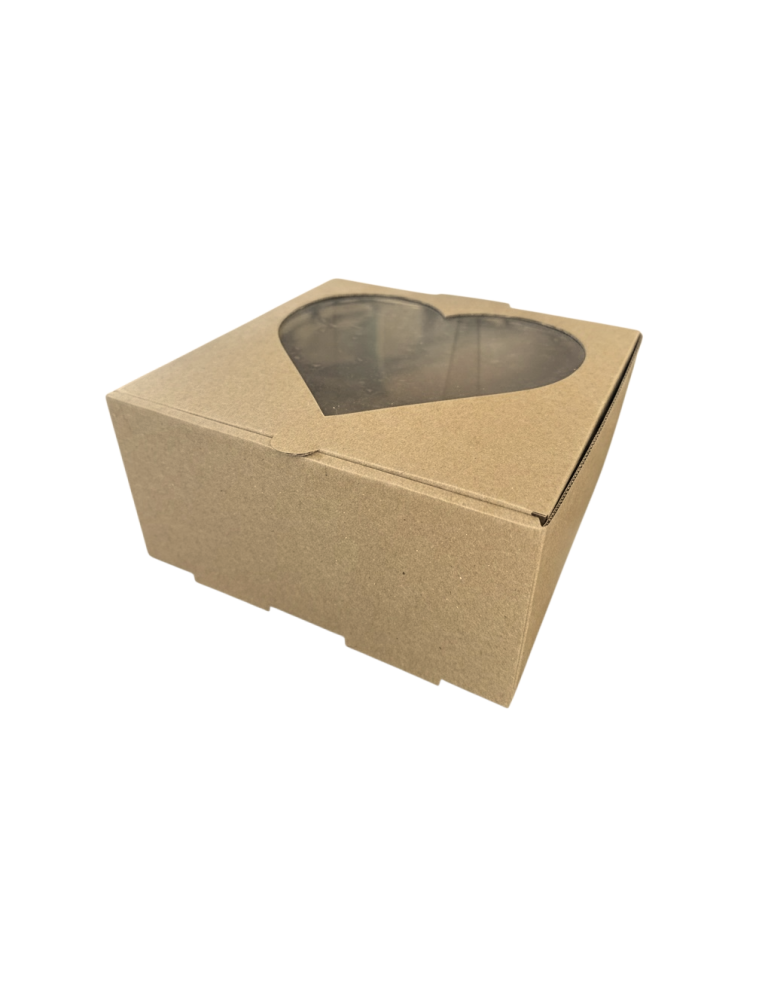 Caja De Cartón Microcorrugado Mailbox Grande Con Ventana De Acetato Corazón