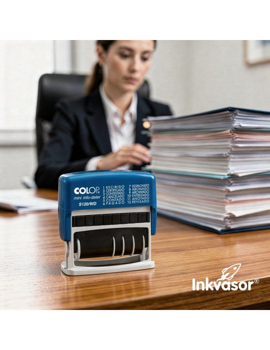 Mini Sello Fechador Autoentintable Multi Frases Comerciales