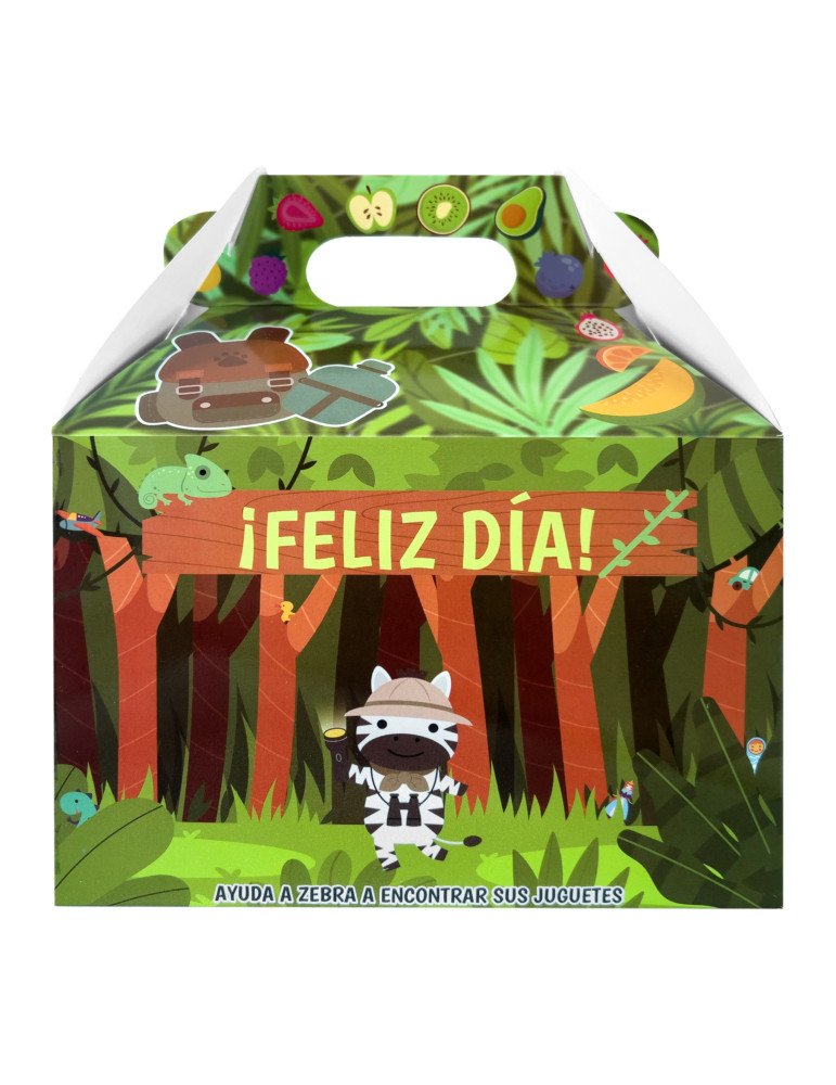 Caja Tipo Box Lunch Mediana Selva Aventura