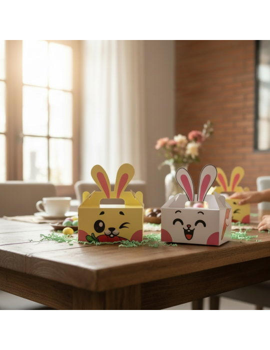 Caja de Cartón Tipo Box Lunch Rabbit Box