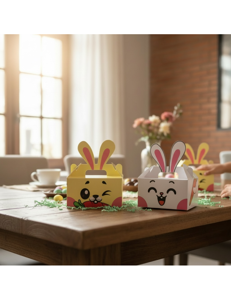 Caja de Cartón Tipo Box Lunch Rabbit Box