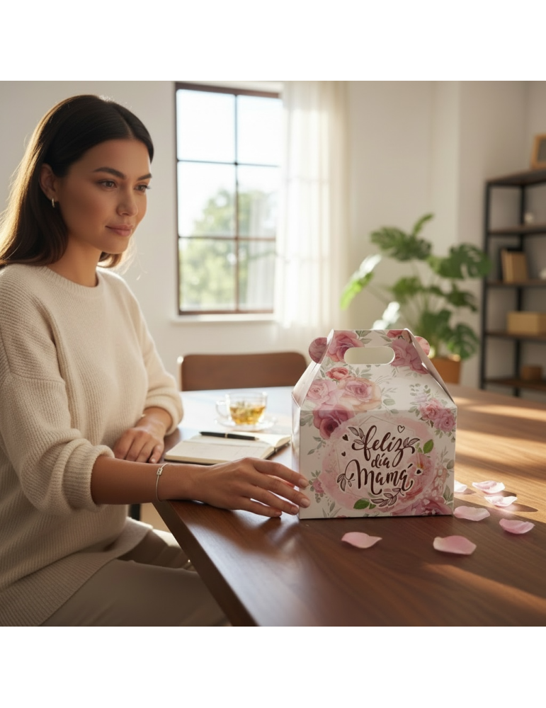 Caja Tipo Box Lunch Mediana Día de Las Madres