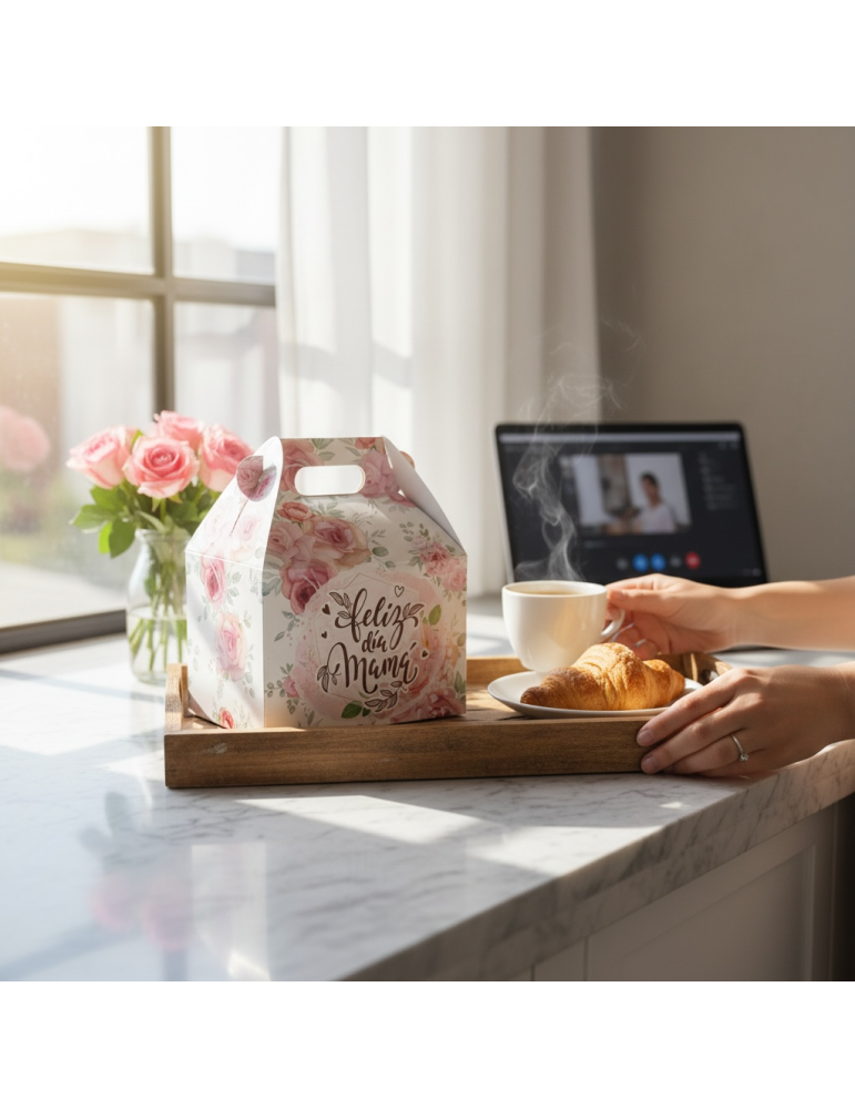Caja Tipo Box Lunch Mediana Día de Las Madres