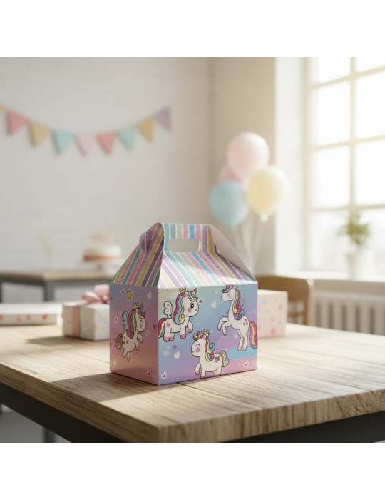 Inkvasor Caja Tipo Box Lunch Diseño Unicornios