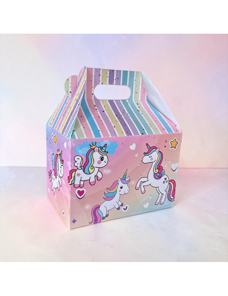 Inkvasor Caja Tipo Box Lunch Diseño Unicornios