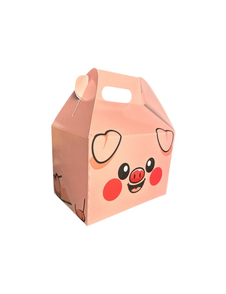 Caja Tipo Box Lunch Diseño Cerdito