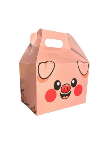 Caja Tipo Box Lunch Diseño Cerdito 2