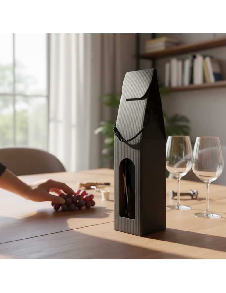 Caja de Cartón Para Botella de Vino