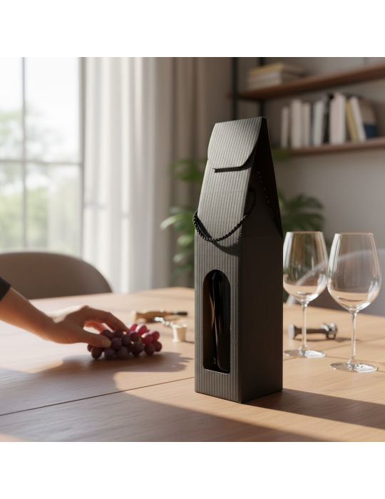 Caja de Cartón Para Botella de Vino