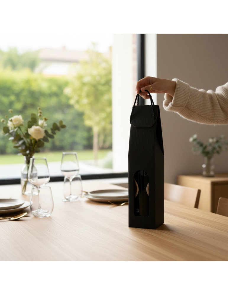 Caja de Cartón Para Botella de Vino
