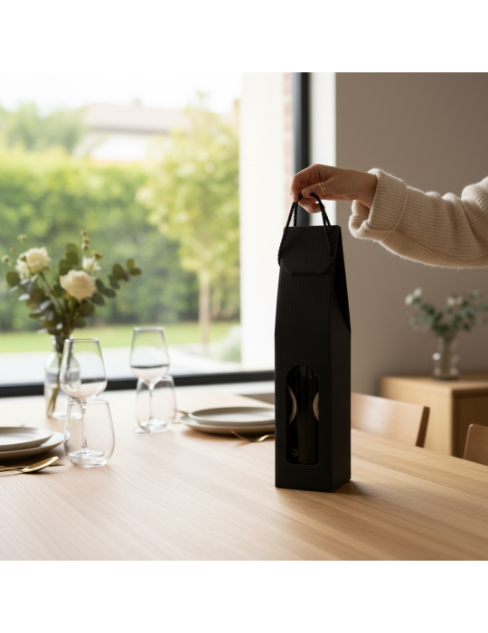 Caja de Cartón Para Botella de Vino