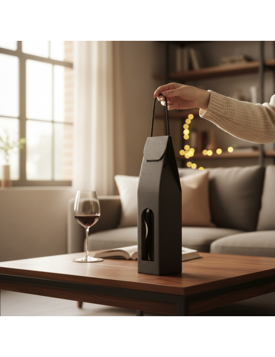 Caja de Cartón Para Botella de Vino