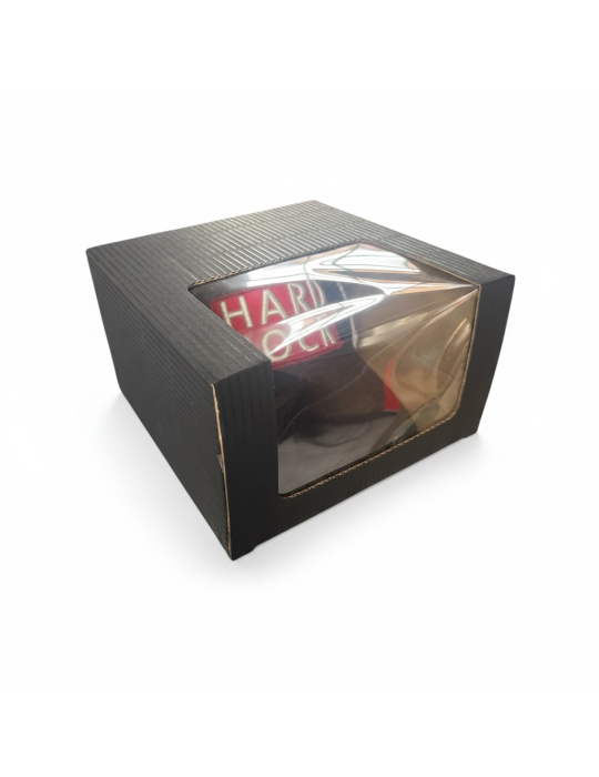 Caja de Cartón Microcorrugado Con Ventana Para Gorra