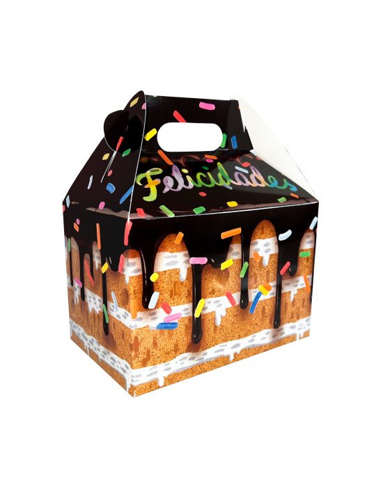 Caja Tipo Box Lunch Pastel De Fiesta