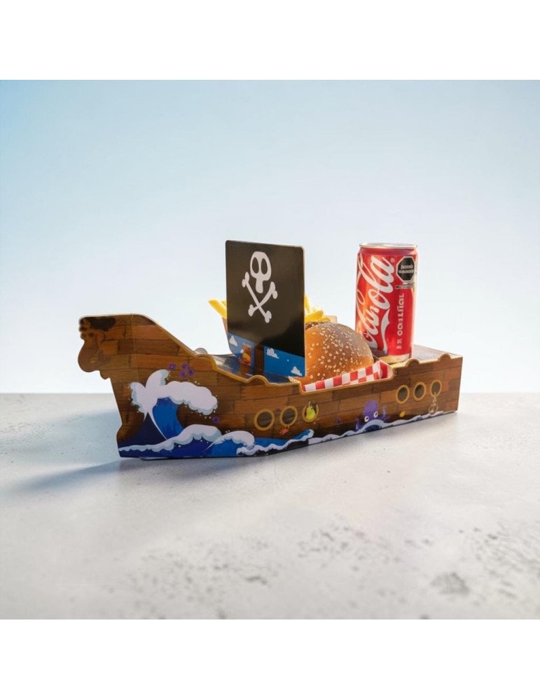 Charola para fiestas infantiles Diseño Barco Pirata