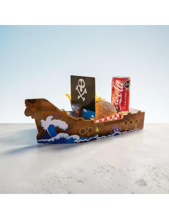 Charola para fiestas infantiles Diseño Barco Pirata