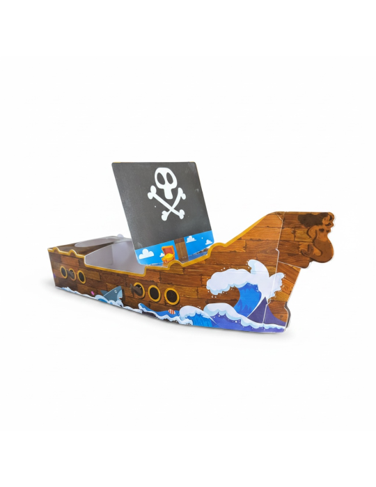 Charola para fiestas infantiles Diseño Barco Pirata
