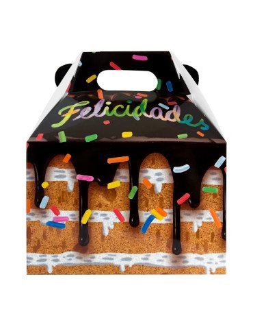 Caja Tipo Box Lunch Pastel De Fiesta