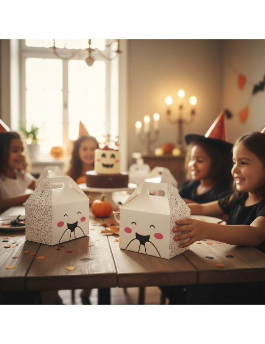 Caja Tipo Box Lunch Diseño Fantasma Halloween