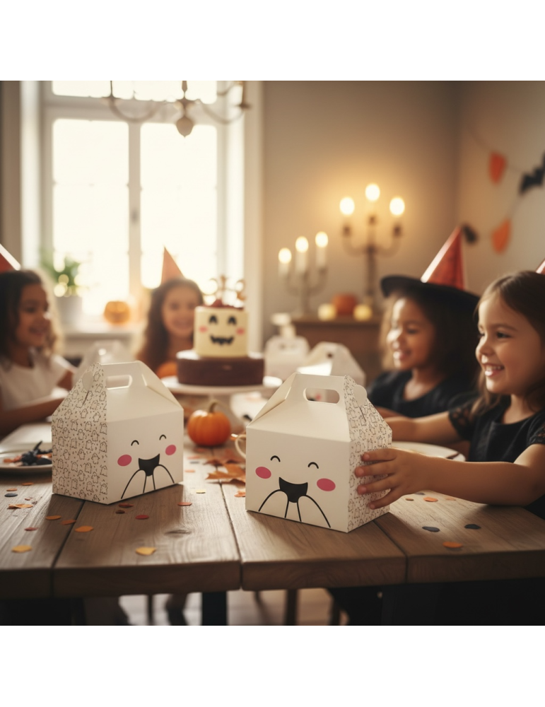 Caja Tipo Box Lunch Diseño Fantasma Halloween
