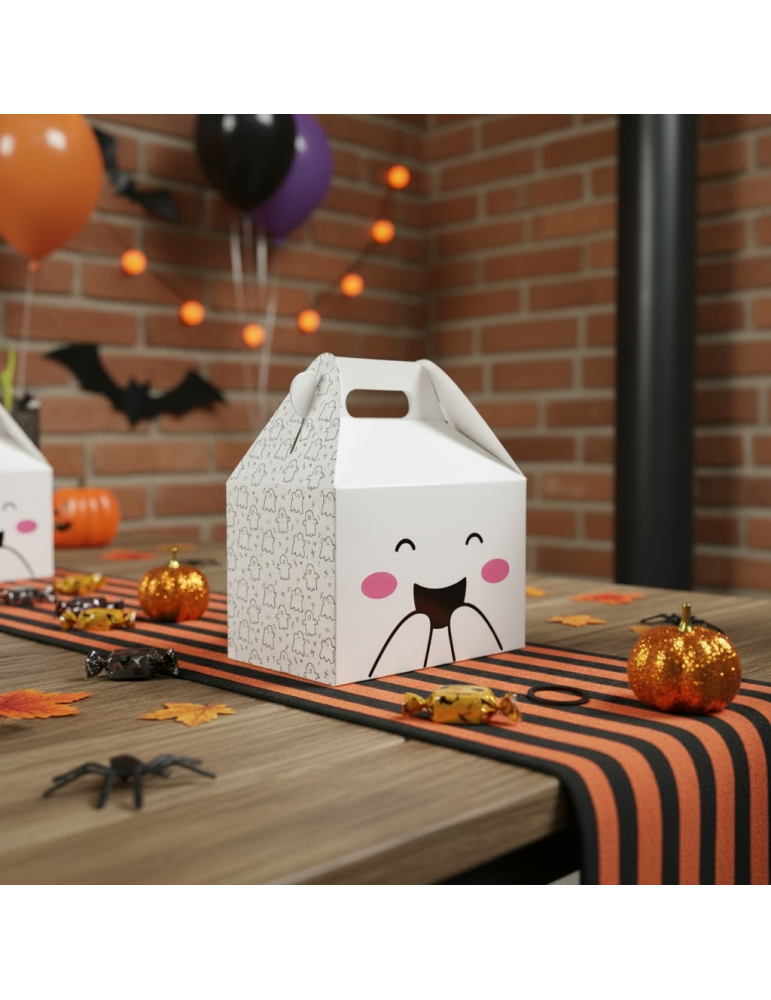 Caja Tipo Box Lunch Diseño Fantasma Halloween