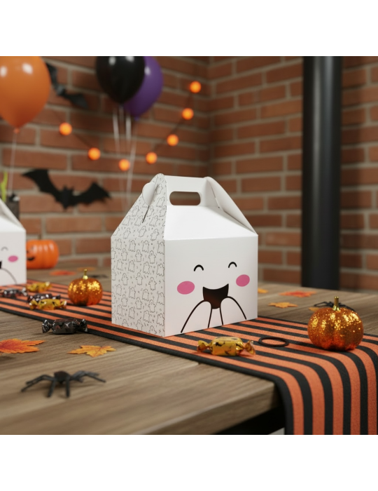 Caja Tipo Box Lunch Diseño Fantasma Halloween