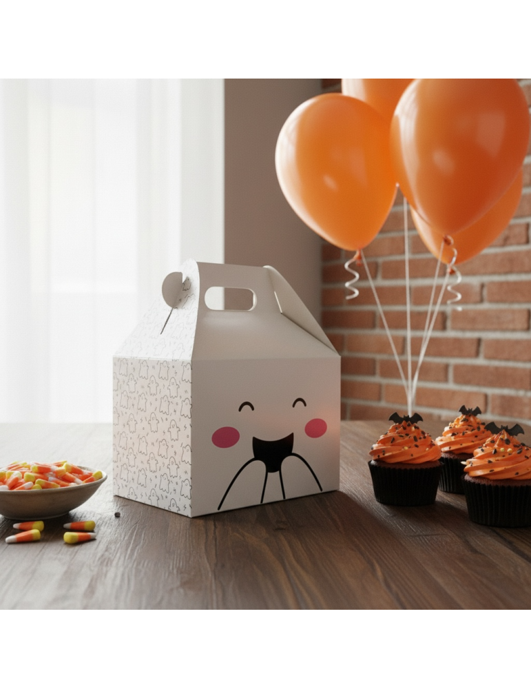 Caja Tipo Box Lunch Diseño Fantasma Halloween
