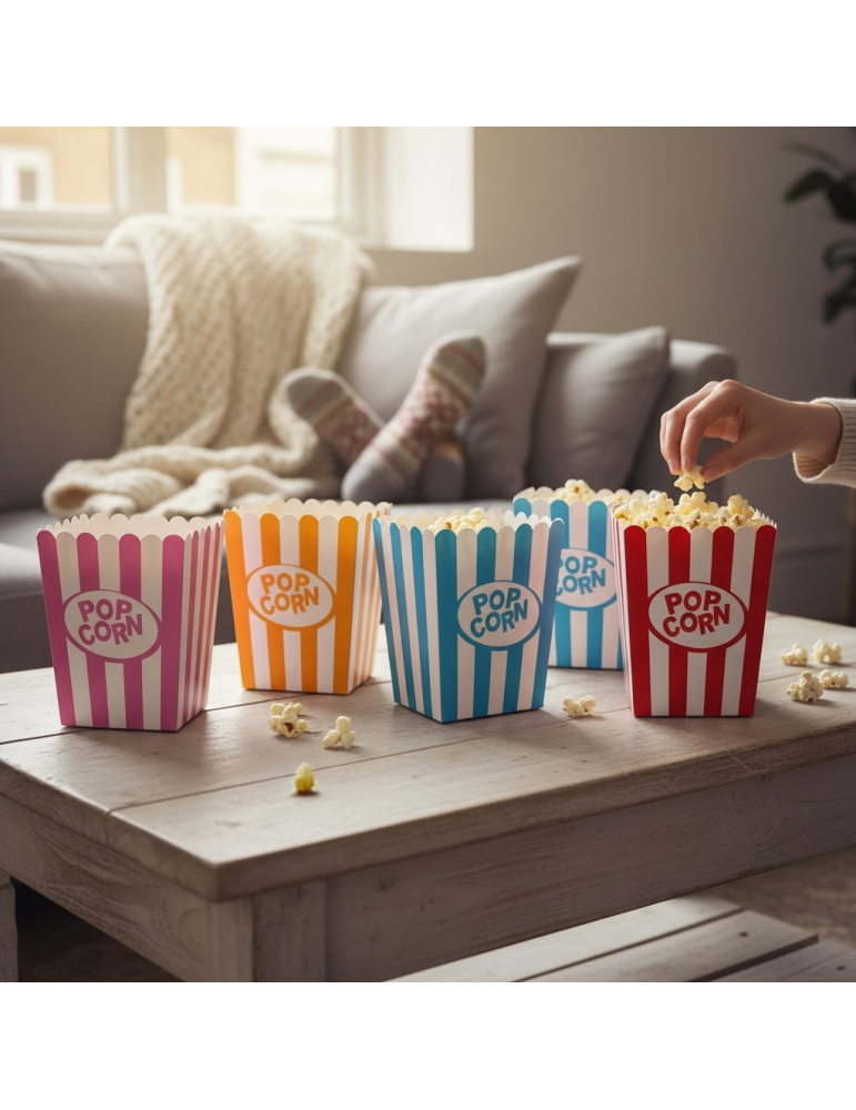 Caja de Colores Para Palomitas de Maíz