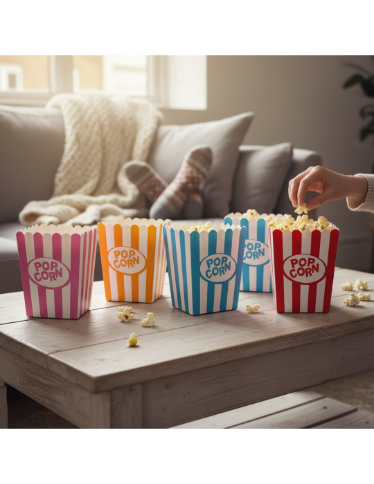 Caja de Colores Para Palomitas de Maíz