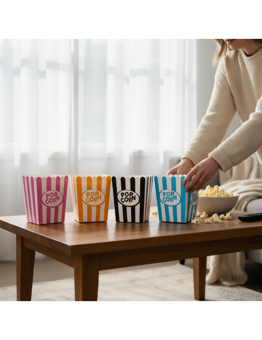 Caja de Colores Para Palomitas de Maíz