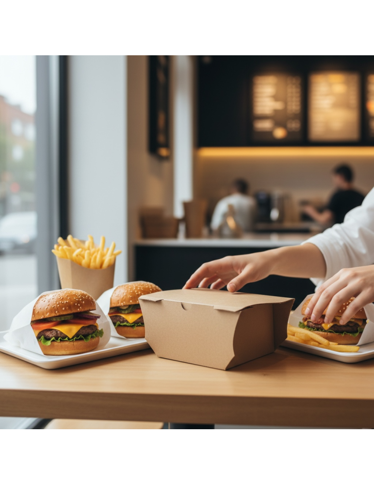 Caja De Cartón Para Hamburguesa