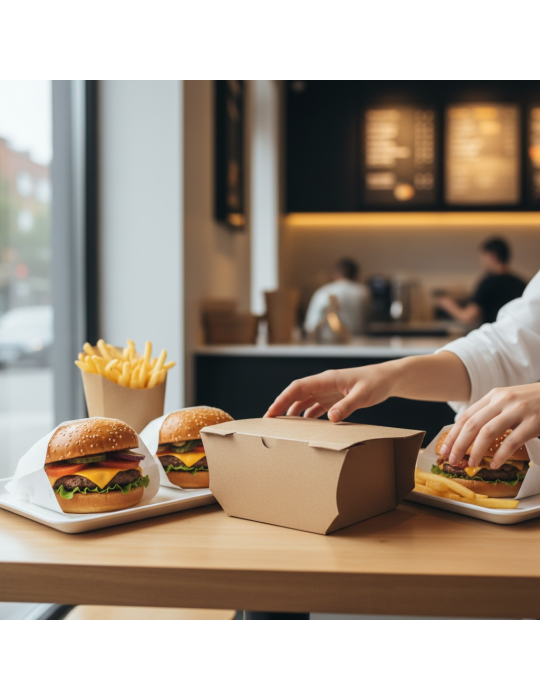 Caja De Cartón Para Hamburguesa