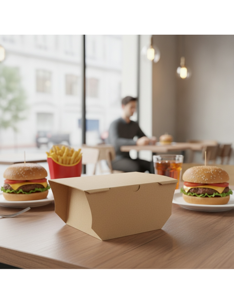 Caja De Cartón Para Hamburguesa