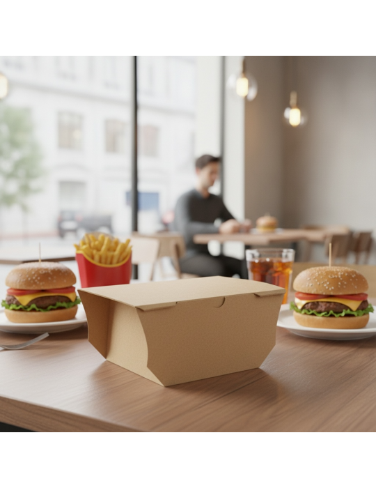 Caja De Cartón Para Hamburguesa